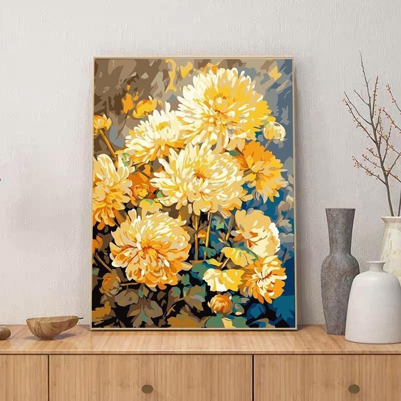 Paint By Number Kit For Adults And Beginners Cat Flowers