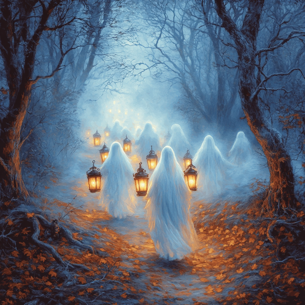 Phantom Lantern Parade Number painting