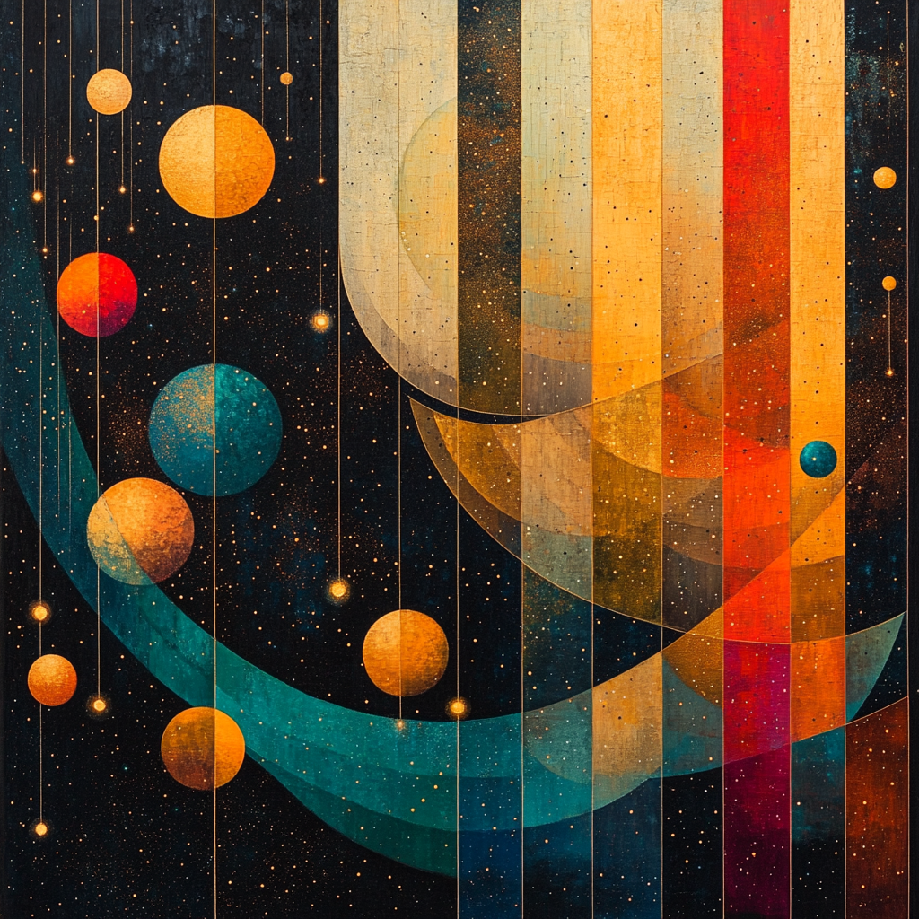 Wassily Kandinsky Inspired Dance Of Planets Numbered painting kits