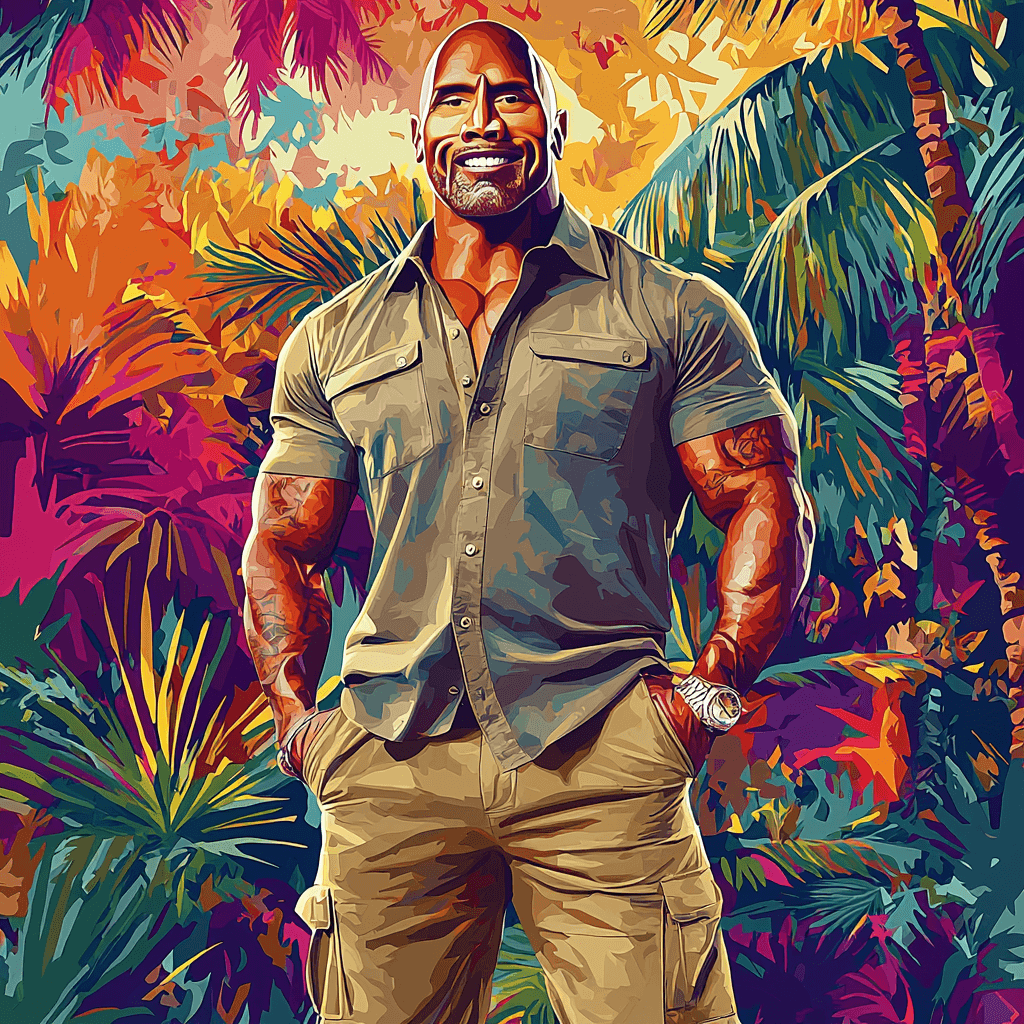 Dwayne Johnson: The Rock Solid Force Of Action DIY Paint By Numbers