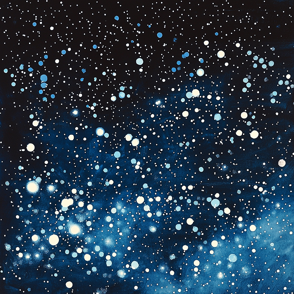 Georges Seurat Inspired Dreamy Constellations Paint By Numbers Art