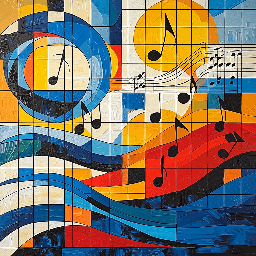 Piet Mondrian Inspired Abstract Melodies Paint By Numbers