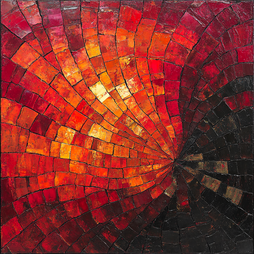 Jean-Paul Riopelle Inspired Volcanic Tesserae Field Numbered painting kits