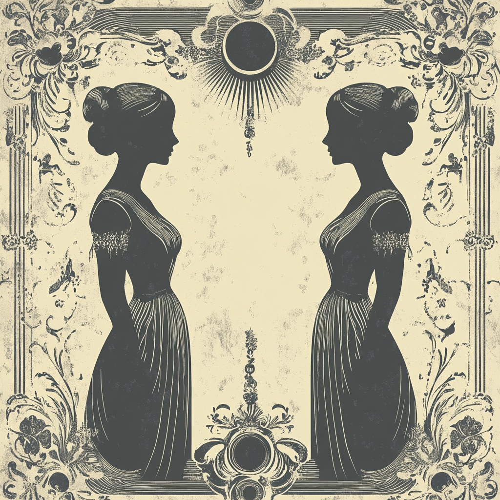 Aubrey Beardsley Inspired Masque Poster paint by color