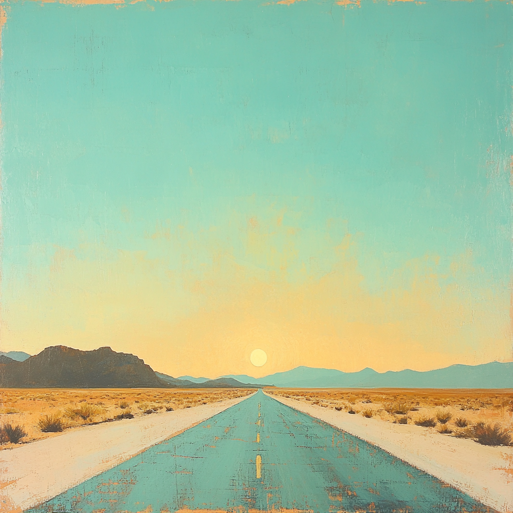 Georgia OKeeffe Inspired Desert Road Painting by numbers kit