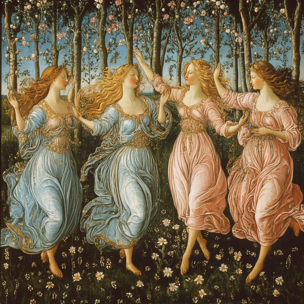 Botticelli Inspired Mythical Springtime Painting by numbers kit