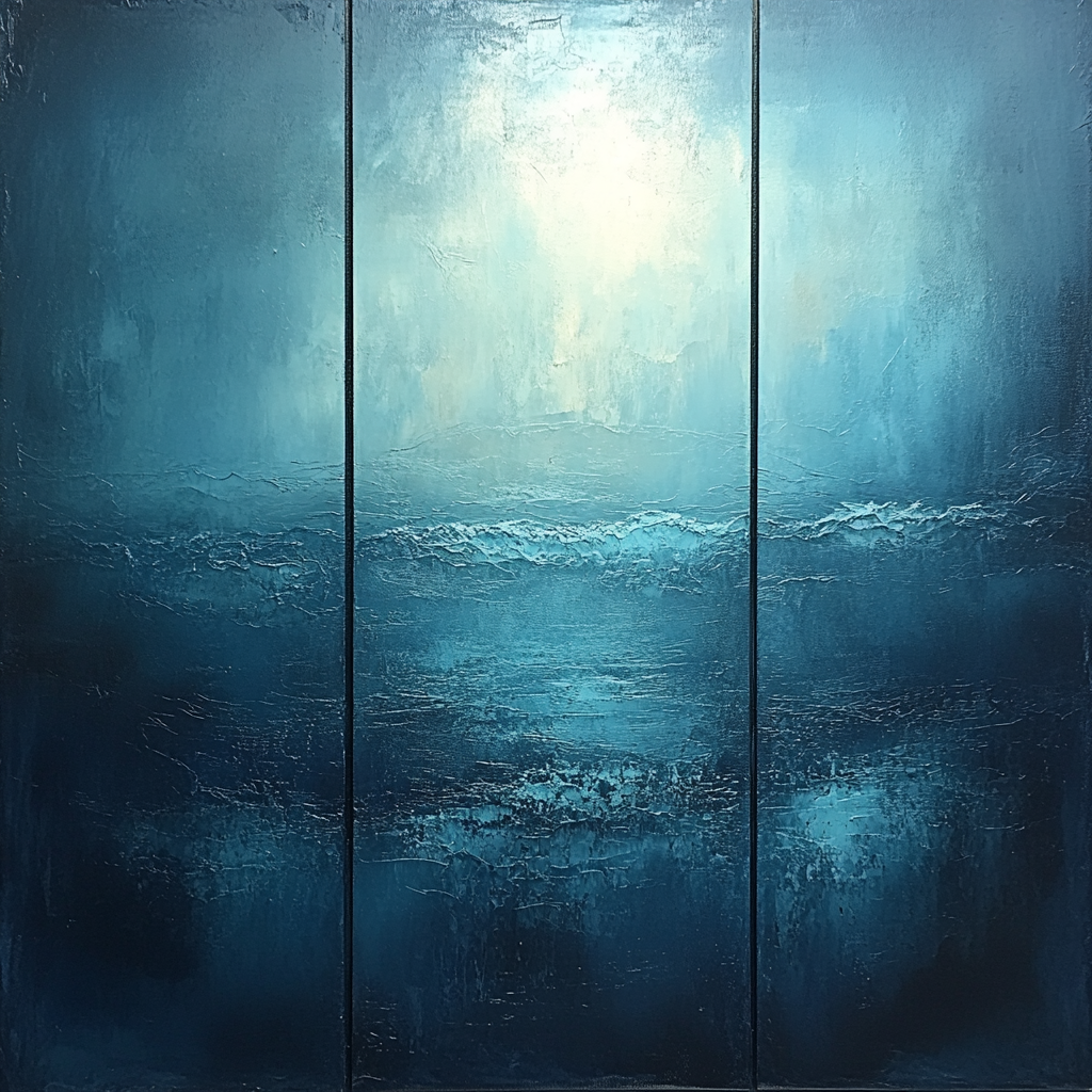 Mark Rothko Inspired Deep Ocean Quiet Numbered painting kits