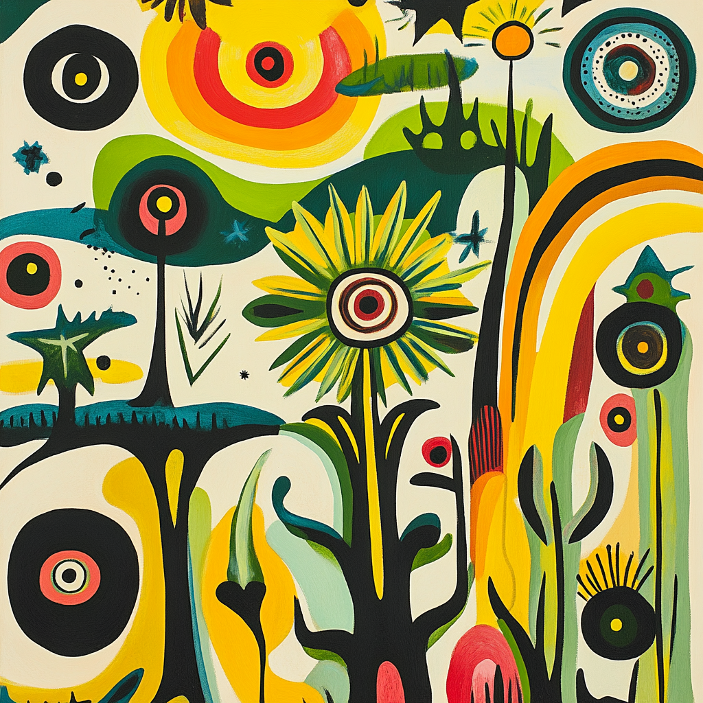 Joan Miró Inspired Garden Of Dreams Painting by numbers kit