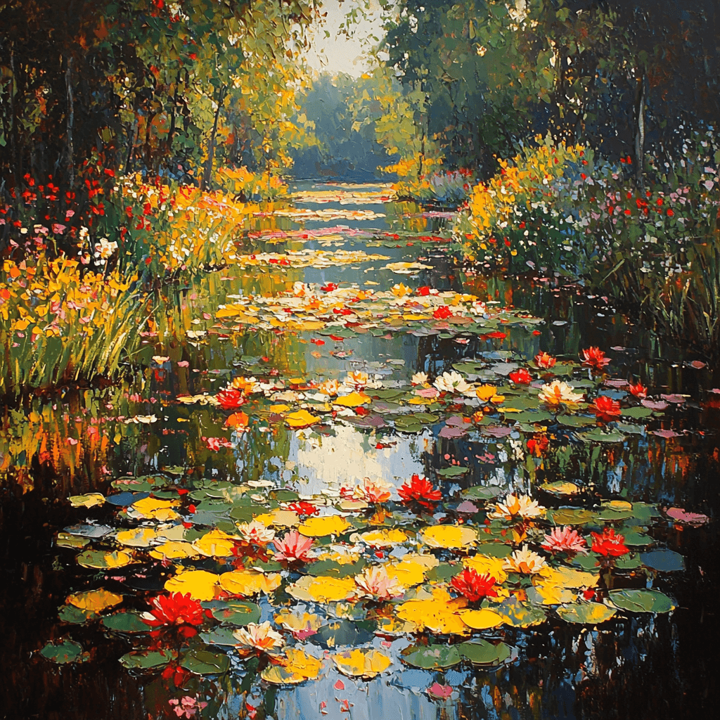 Claude Monet Inspired Joyful Floral Symphony Paint By Numbers Art