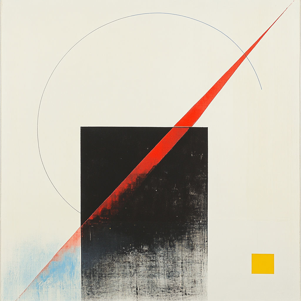 Kazimir Malevich Inspired Cosmic Suprematist Balance painting number kit