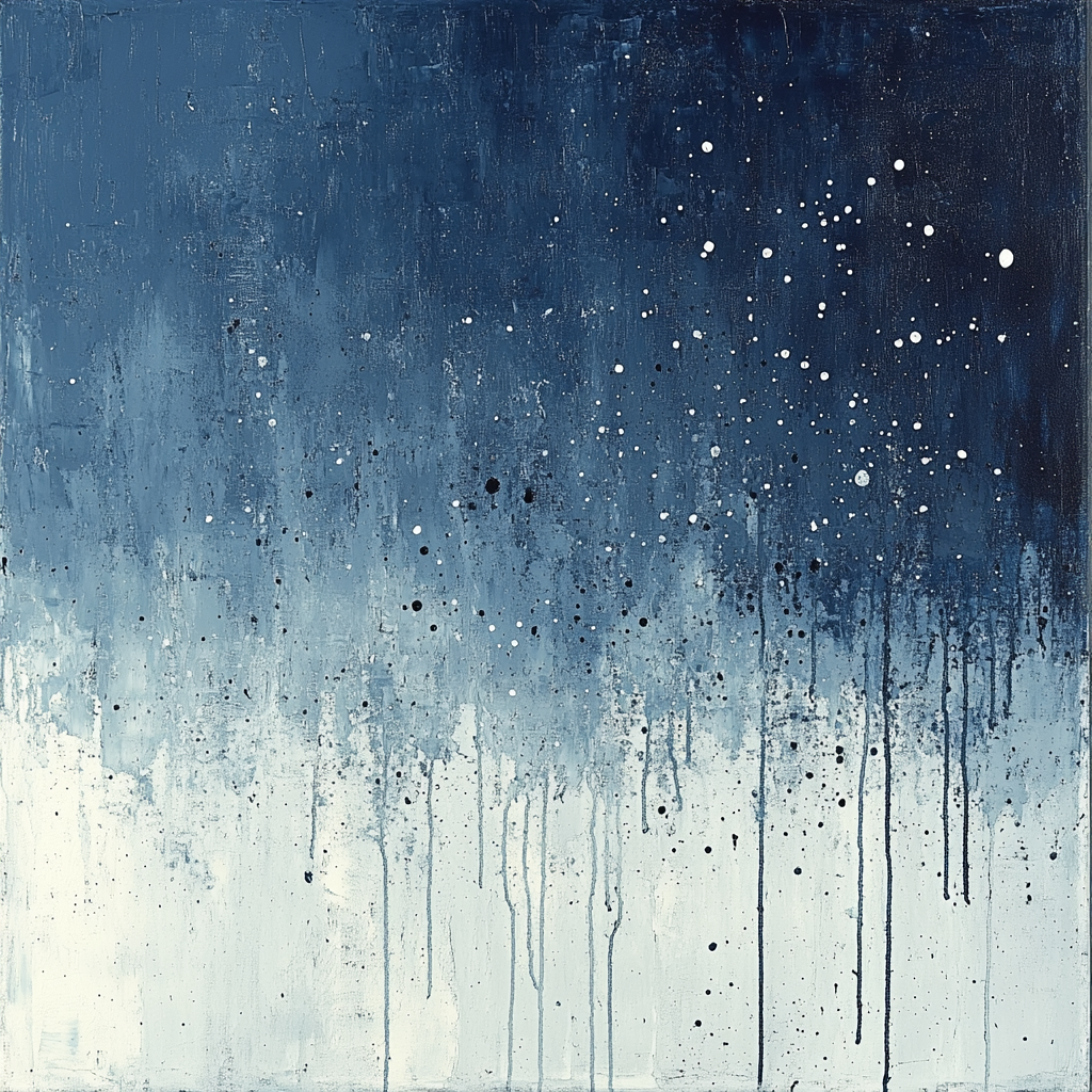 Jackson Pollock Inspired Rainstorm Patterns paint by color