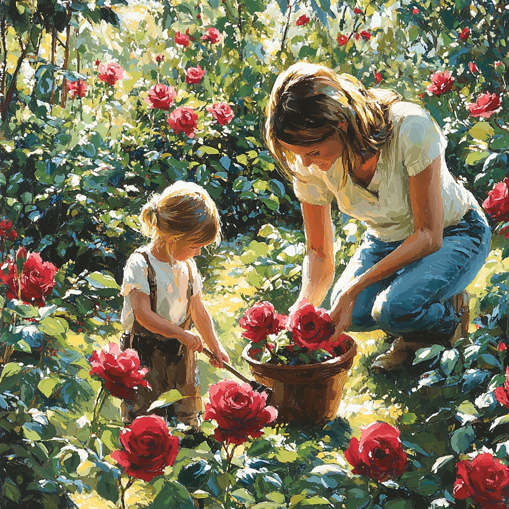 In The Garden's Embrace Painting Number Kit