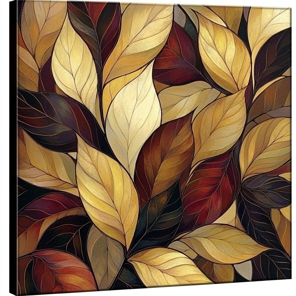 Alphonse Mucha Inspired Whirling Leaves Painting Number Kit