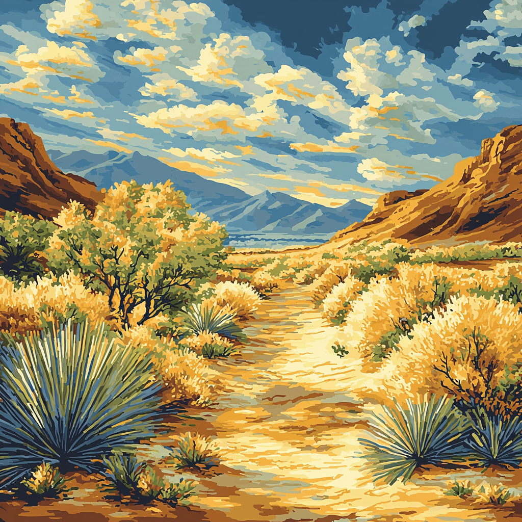 Georges Seurat Inspired Sunlit Oasis Painting By Numbers Kit