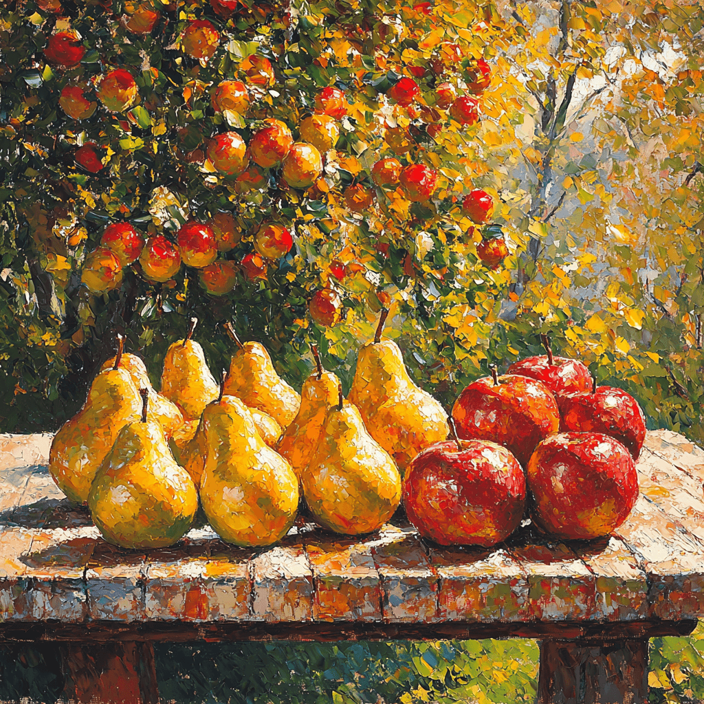 Paul Cézanne Inspired Vibrant Orchard Still Life DIY Paint By Numbers