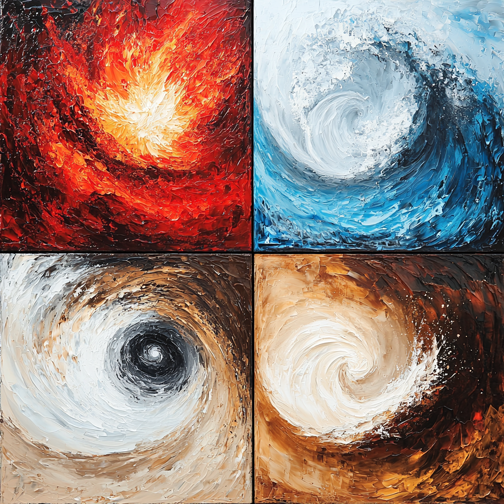Michelangelo Inspired Elemental Convergence Painting Number Kit