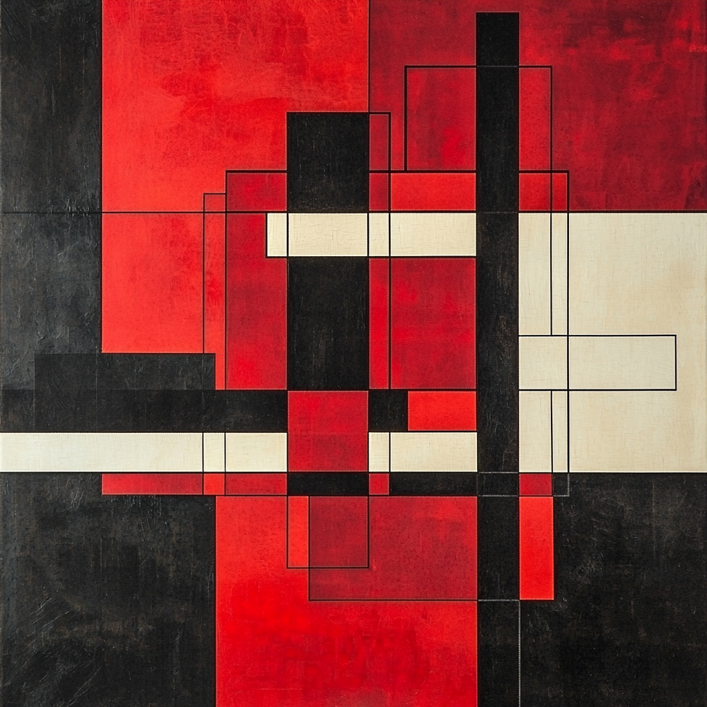 Kazimir Malevich Inspired Dynamic Balance Paint By Color