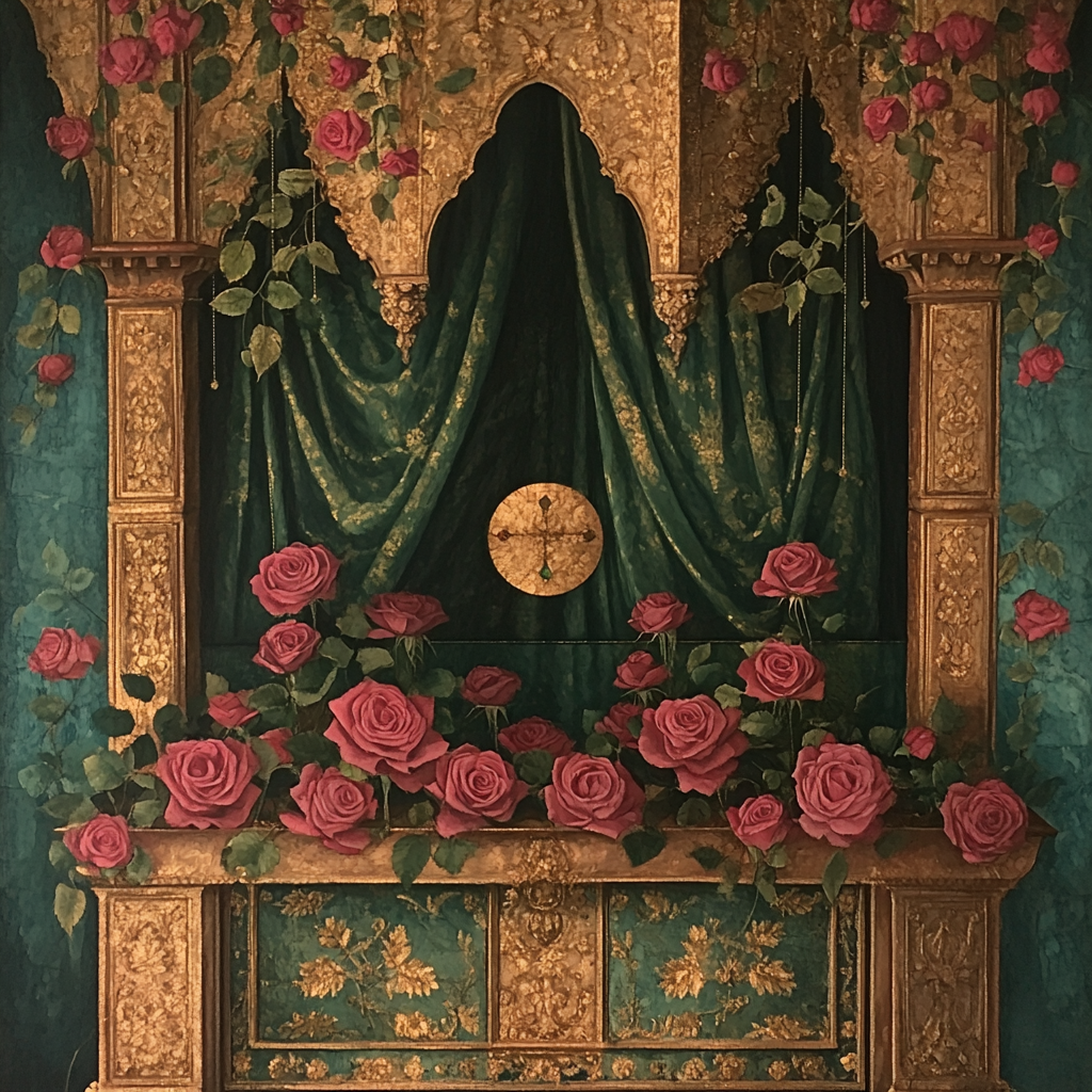 Dante Gabriel Rossetti Inspired Rose Altar painting number kit