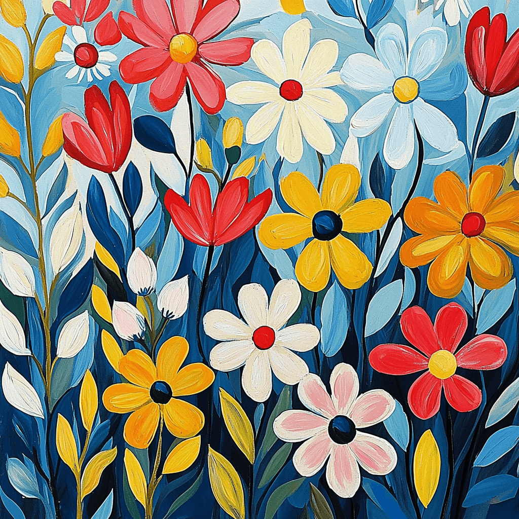 Henri Matisse Inspired Peaceful Bloom DIY Paint By Numbers