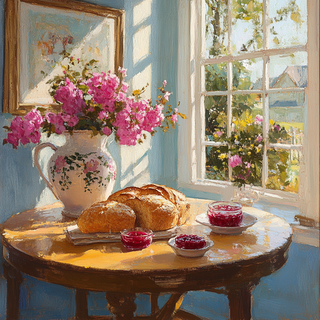 Bonnard Inspired Afternoon Bread Number painting