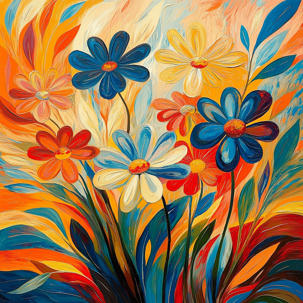 Wassily Kandinsky Inspired Cosmic Floral Burst Numbered Painting Kits