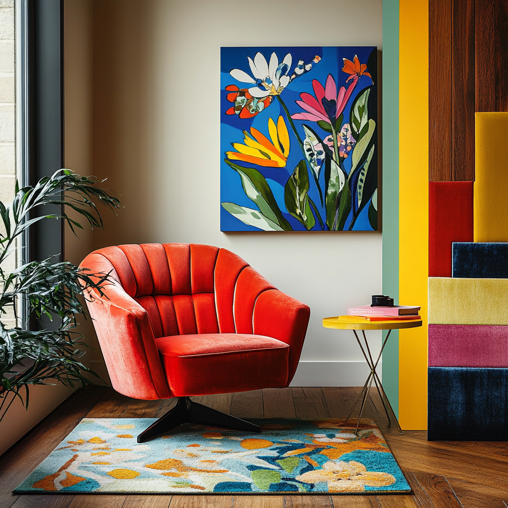 Henri Matisse Inspired Floral Pattern Interior Paint by numbers art