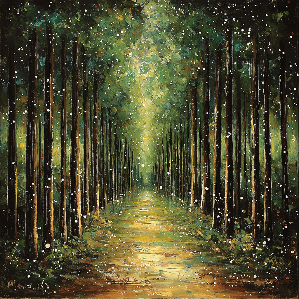 Paul Cézanne Inspired Mystical Forest Depths Numbered Painting Kits