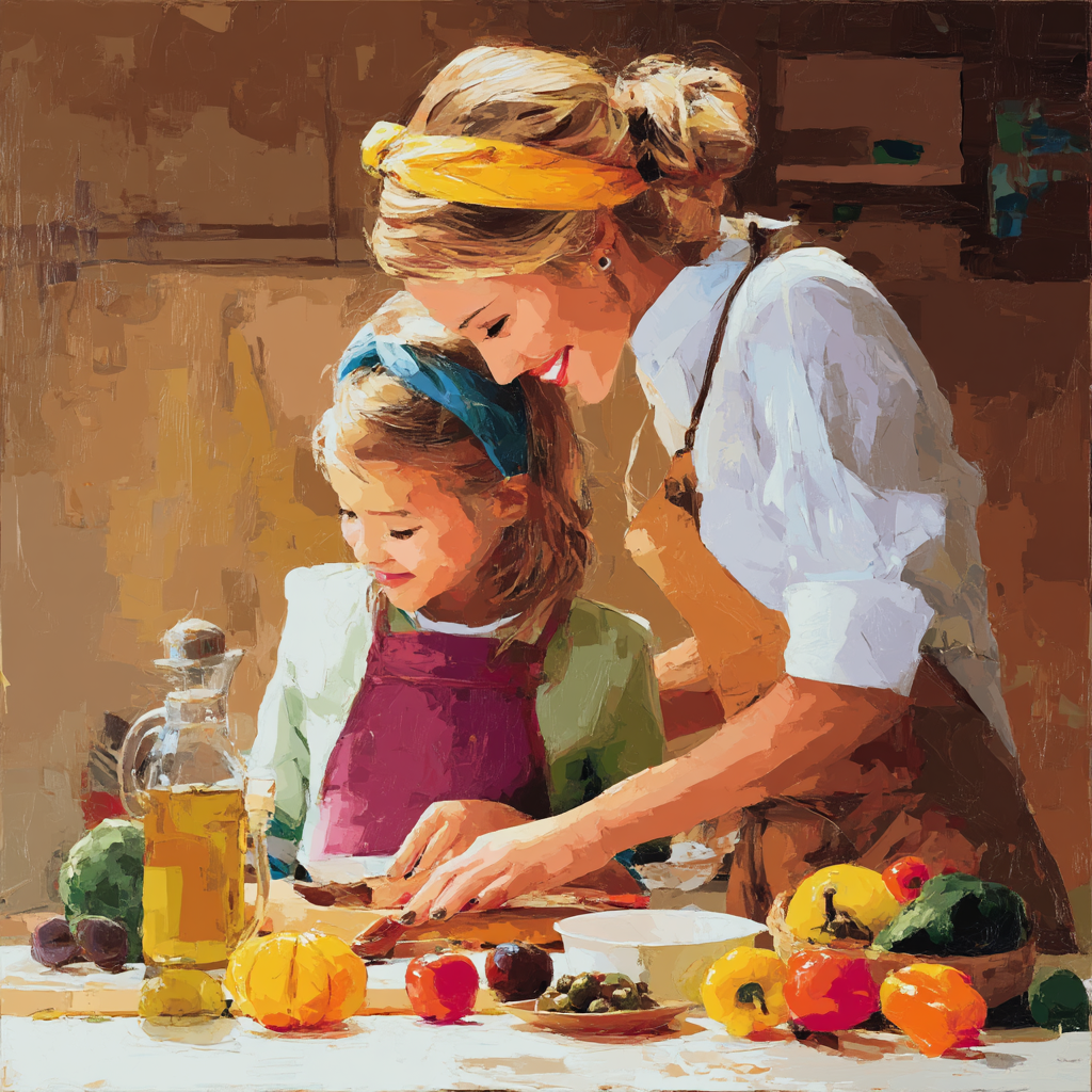 Mom And Me In The Kitchen DIY Paint By Numbers