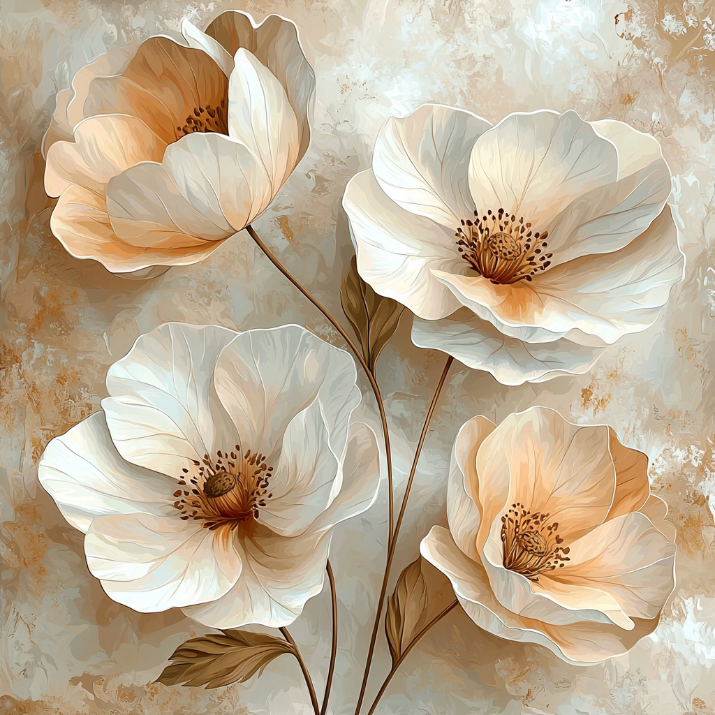 Michelangelo Inspired Timeless Elegance Of Flora Painting By Numbers Kit