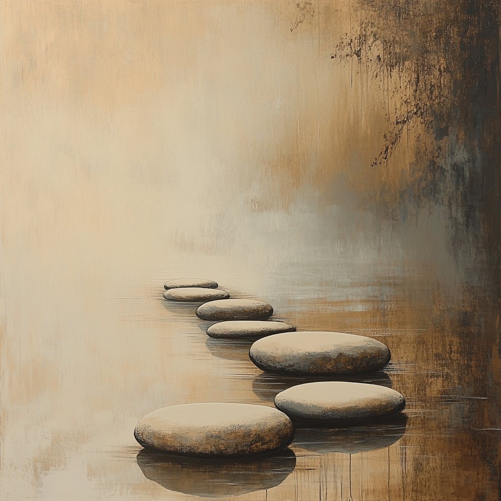 Zhao Mengfu Inspired Celestial Garden Of Stones paint by numbers