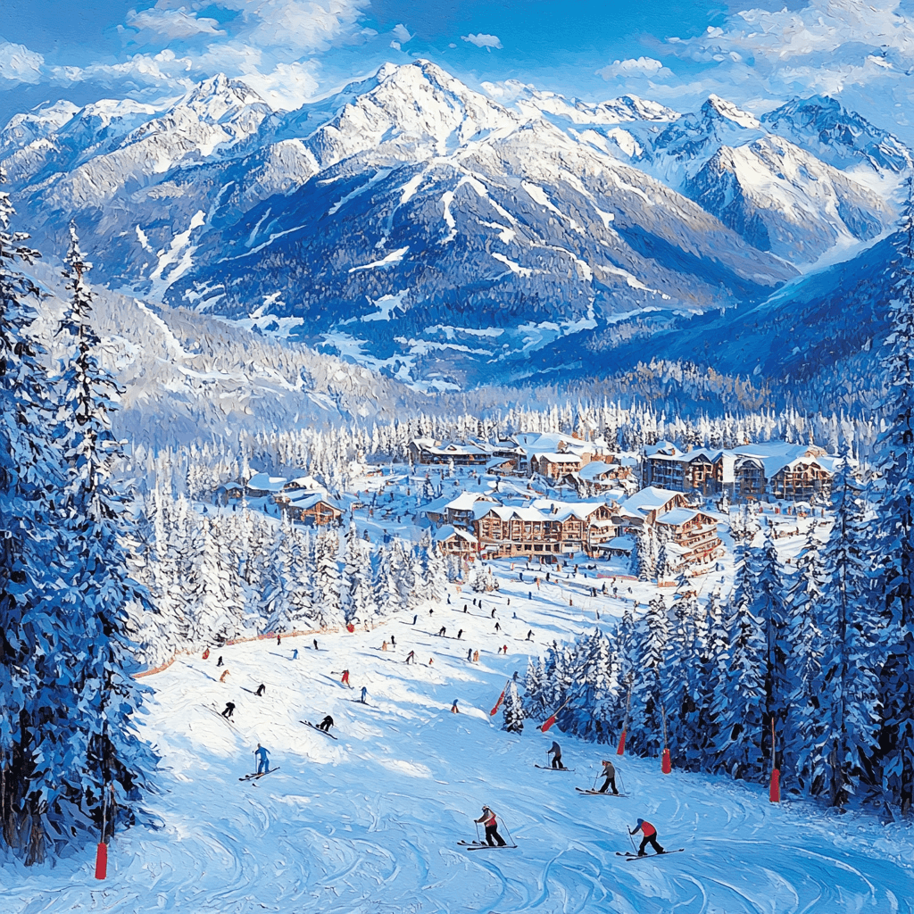 Ski Resort In Whistler Paint By Numbers