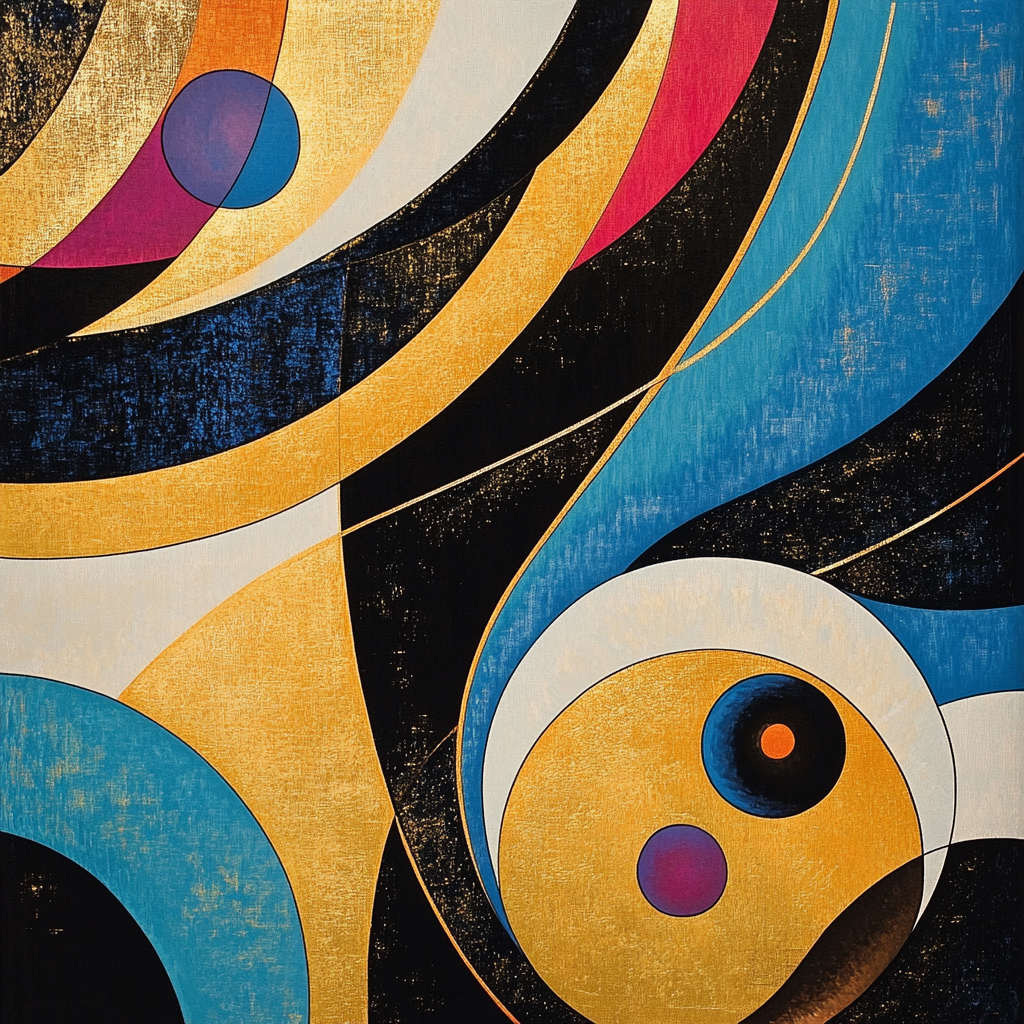 Kandinsky Inspired Musical Galaxy paint by color