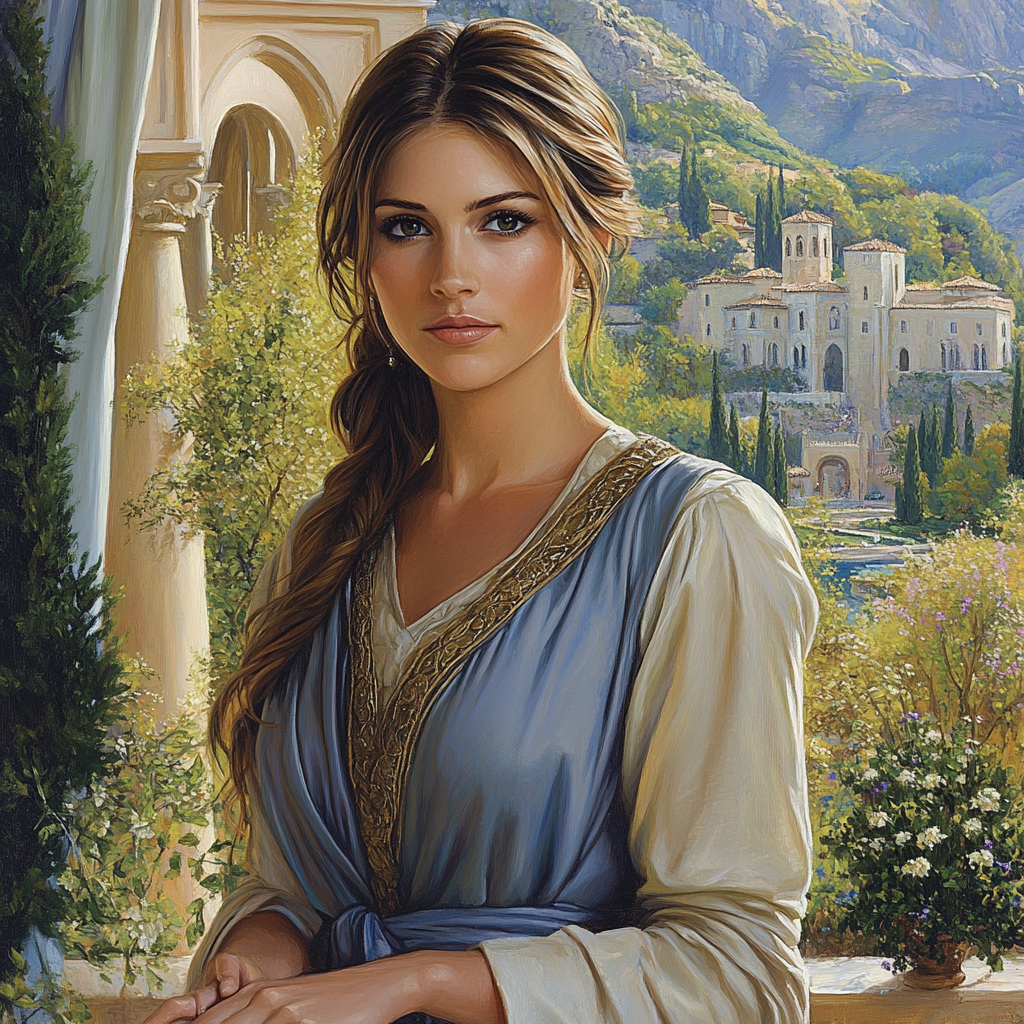 Raphael Inspired Garden Portrait paint by numbers