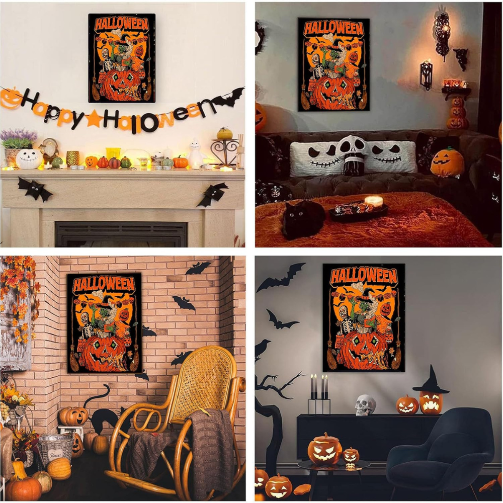 Halloween Pumpkin Paint By Numbers Kit For Adults