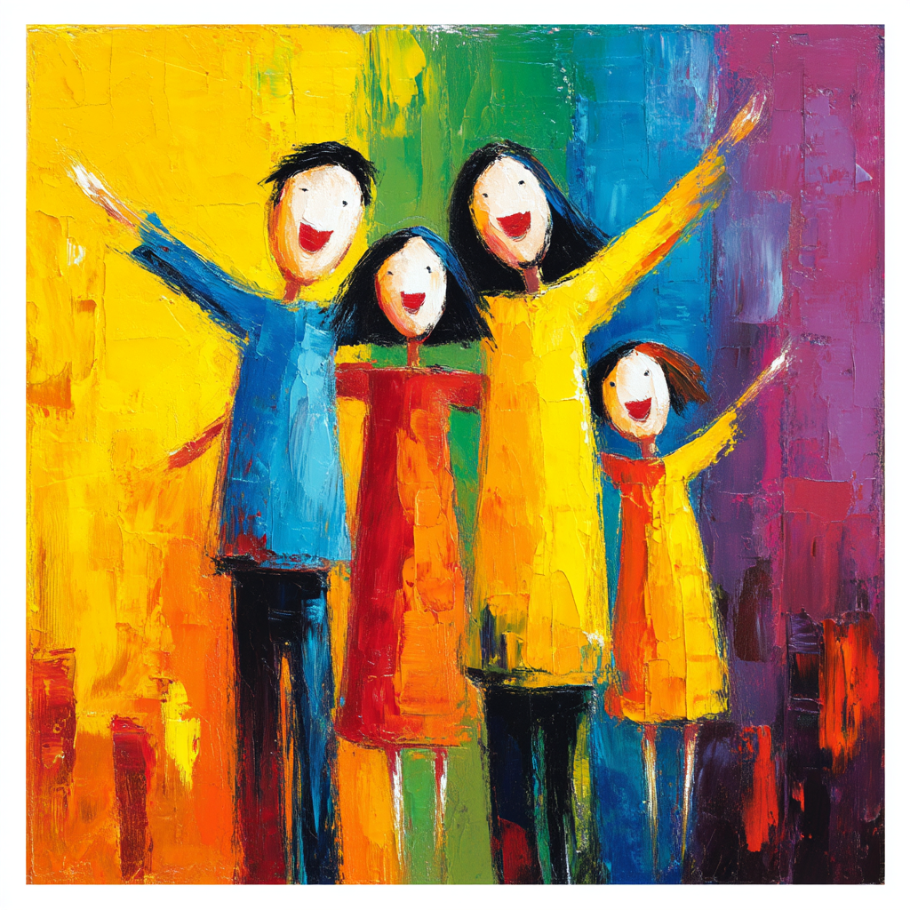 Mommy And Me Under The Rainbow Paint By Numbers Art