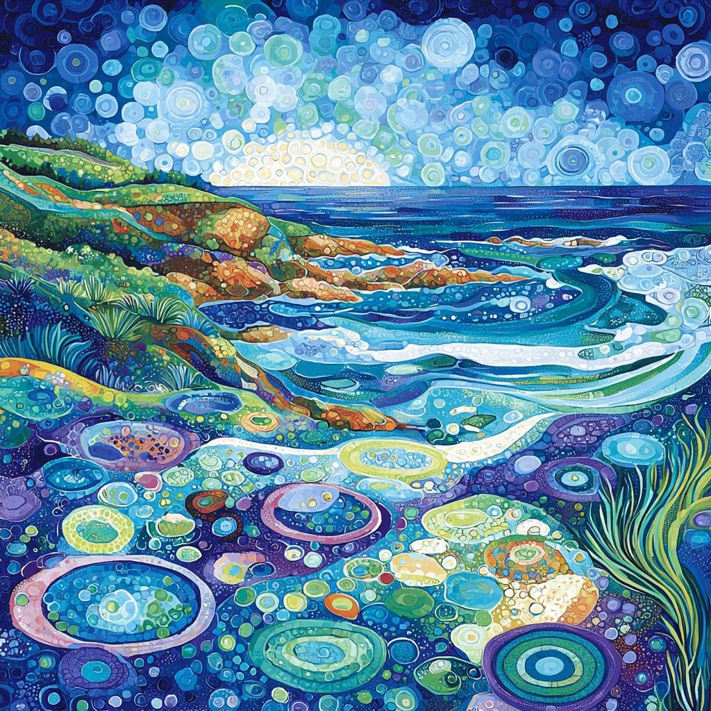 Georges Seurat Inspired Cosmic Tidepools Paint By Color