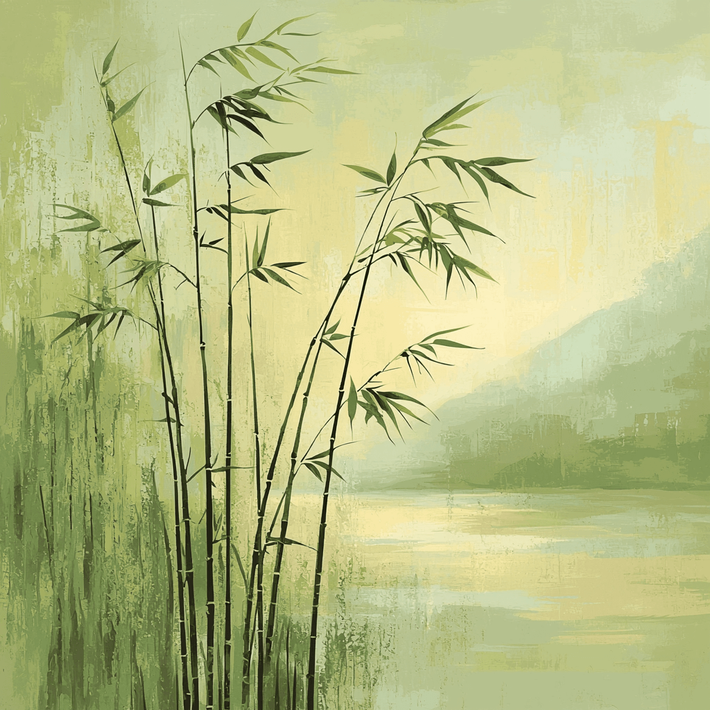 Zhao Mengfu Inspired Serenade Of Bamboo Number Painting