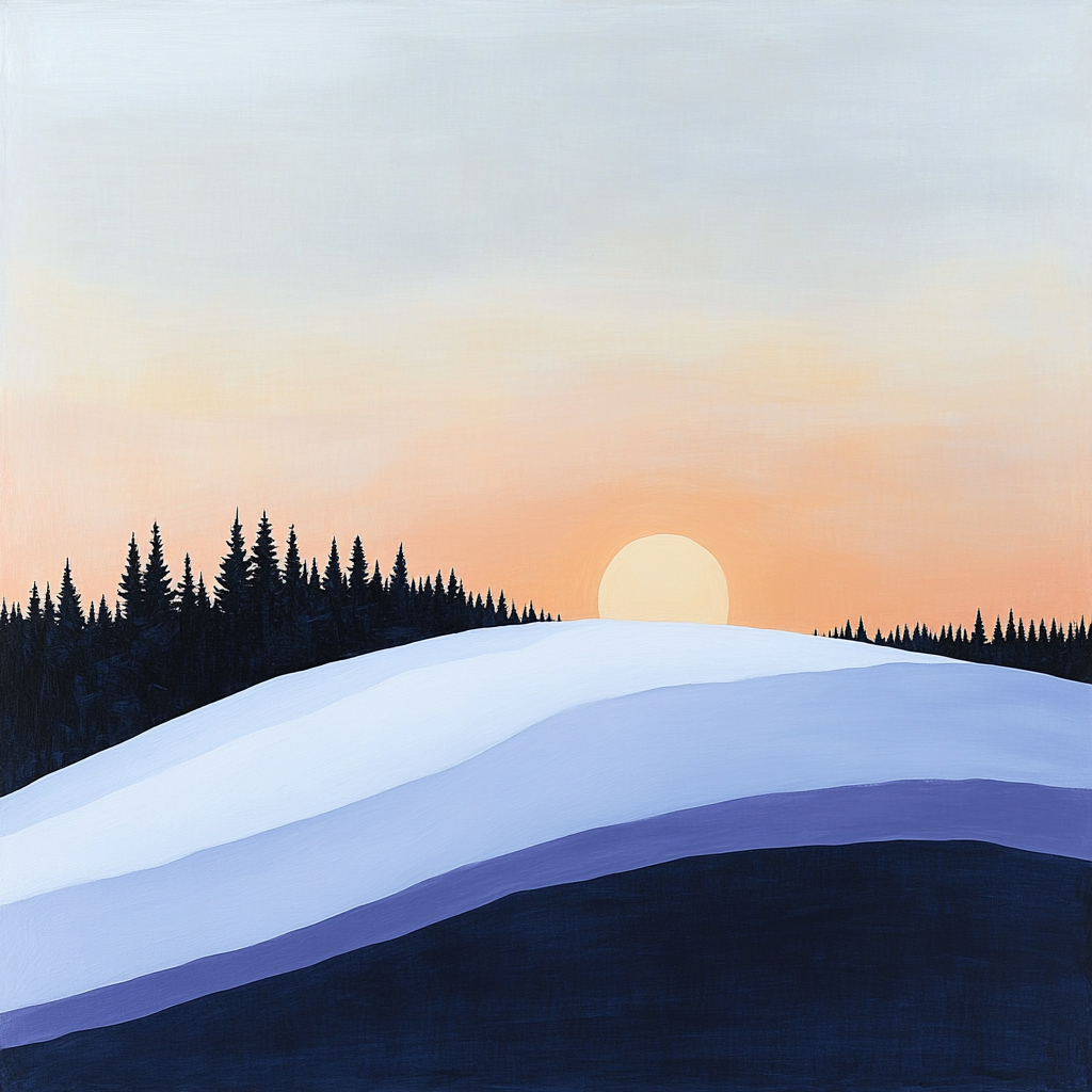 Lawren Harris Inspired Monumental Snow Ridge Horizon Painting by numbers kit