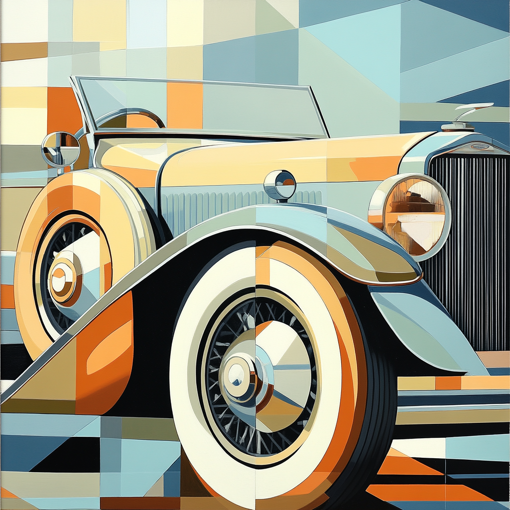 Picasso Inspired Automotive Cubism Paint by numbers art