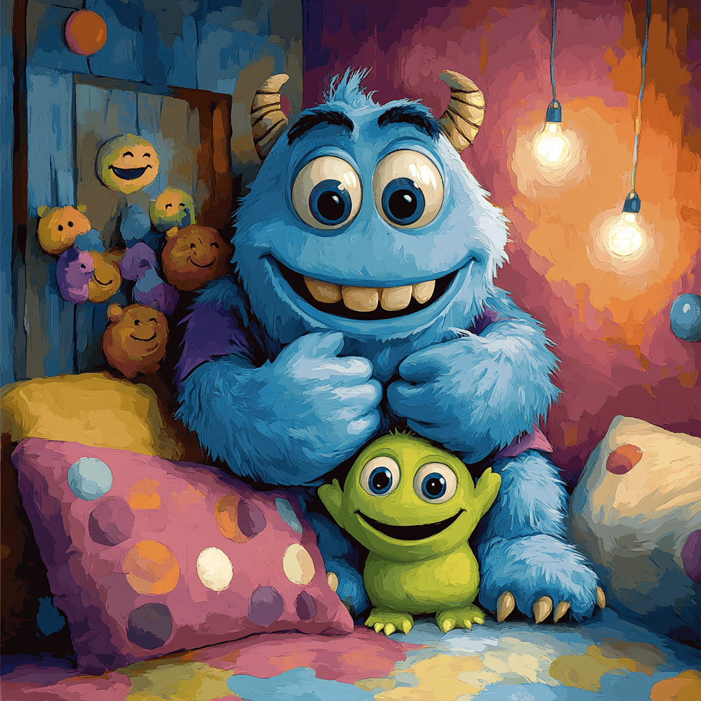 Sulley Monster Hug paint by color