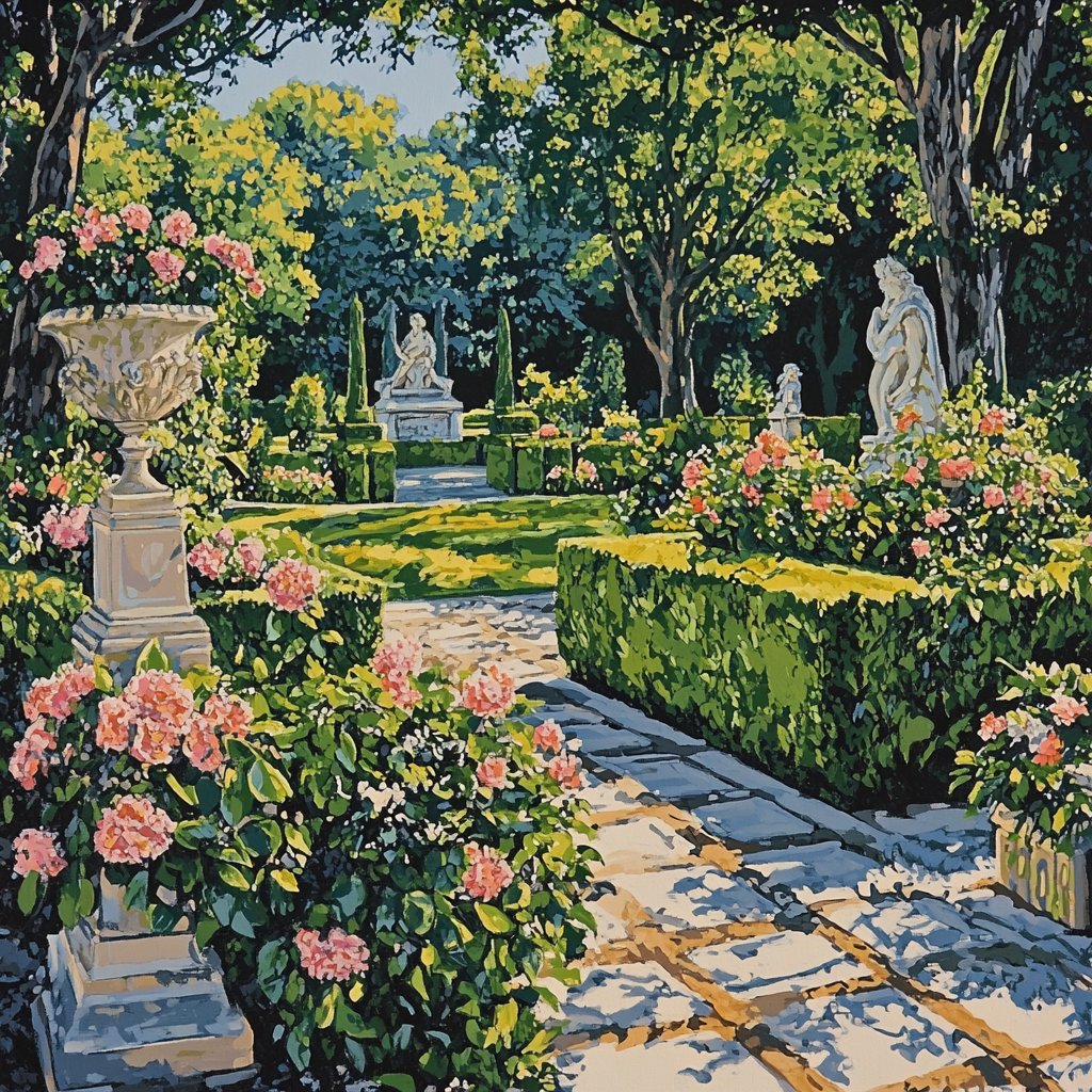 Leonardo Da Vinci Inspired Renaissance Garden painting number kit