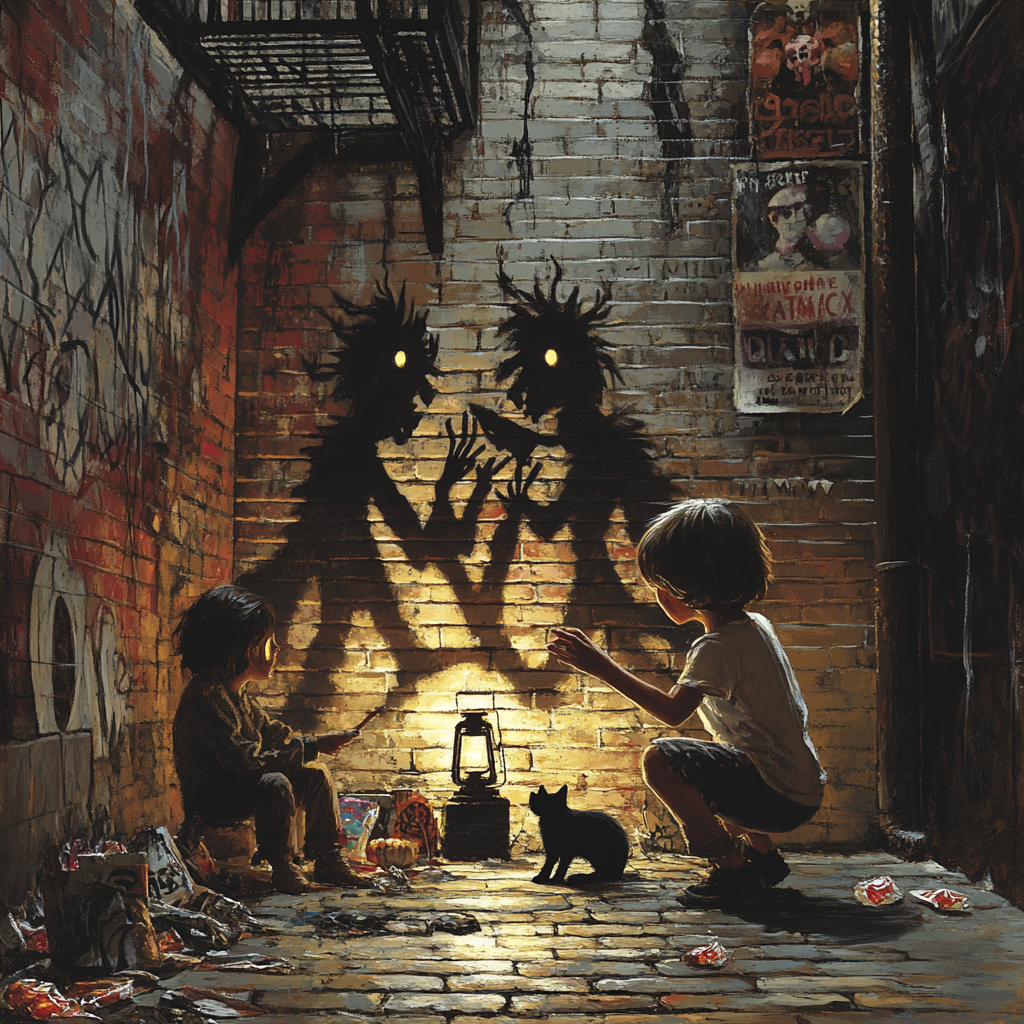Shadow Puppets Of The Haunted Alley paint by color