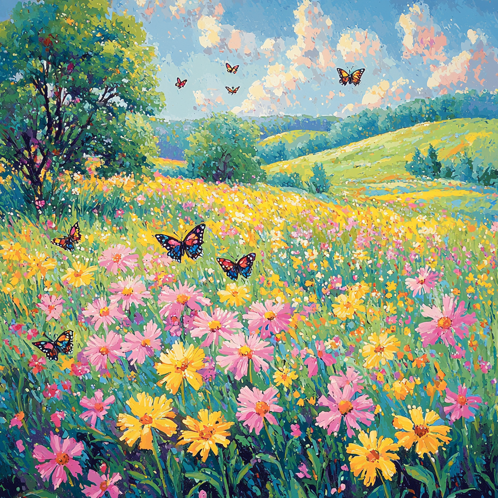 Georges Seurat Inspired Mystic Meadow Symphony Paint By Numbers Kits