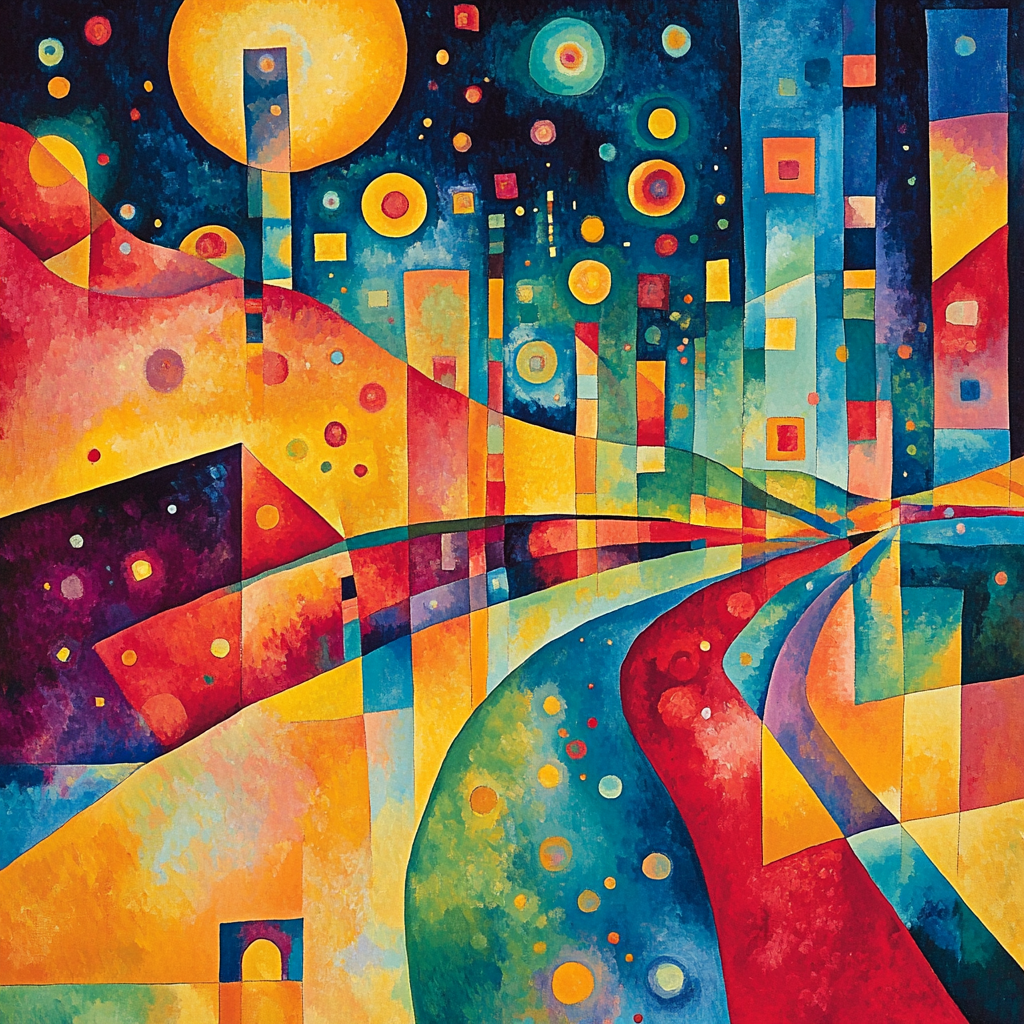 Wassily Kandinsky Inspired Abstract Harmony painting number kit