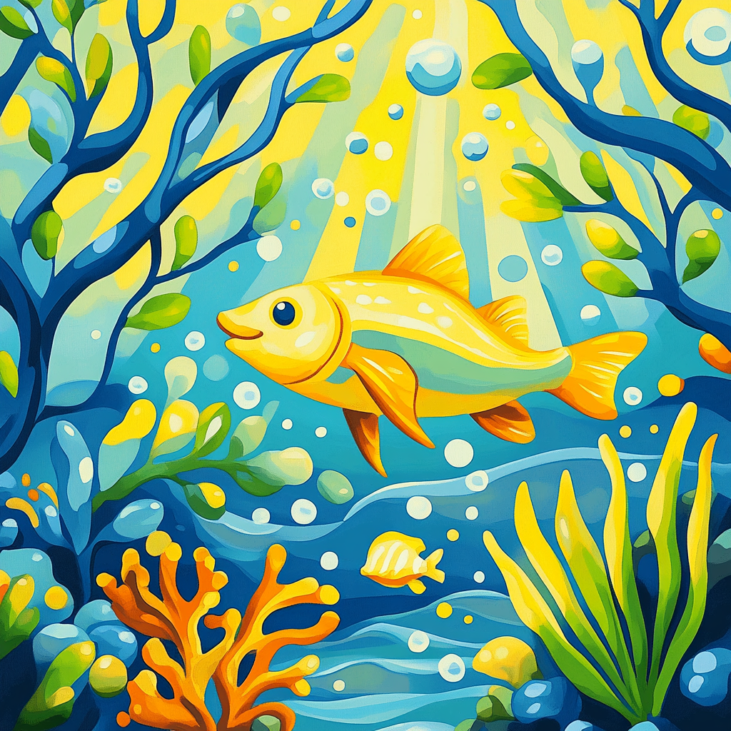 Flounder Coral Playtime paint by number
