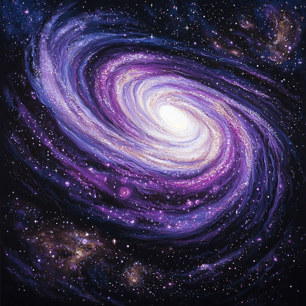 Michelangelo Inspired Galactic Cascade Paint By Numbers Art