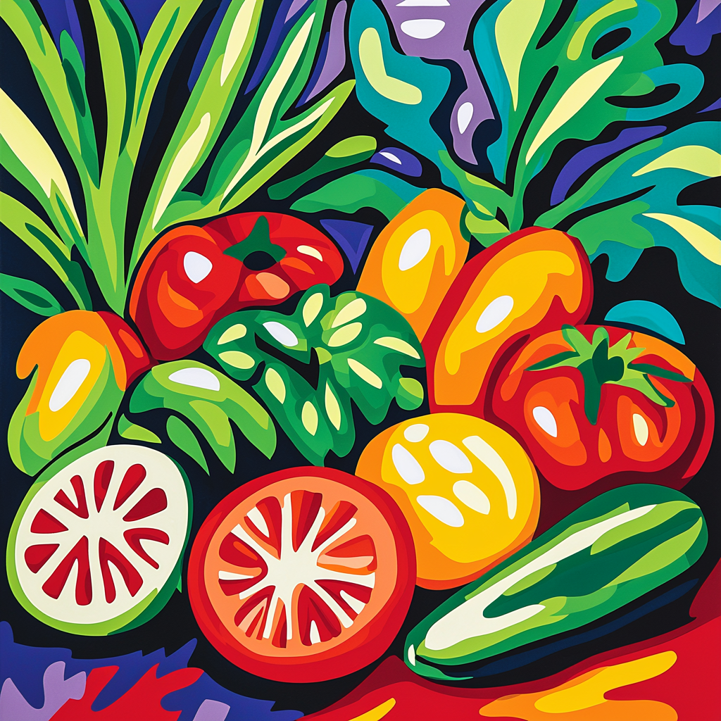 Henri Matisse Inspired Vegetable Medley Delight Painting By Numbers Kit