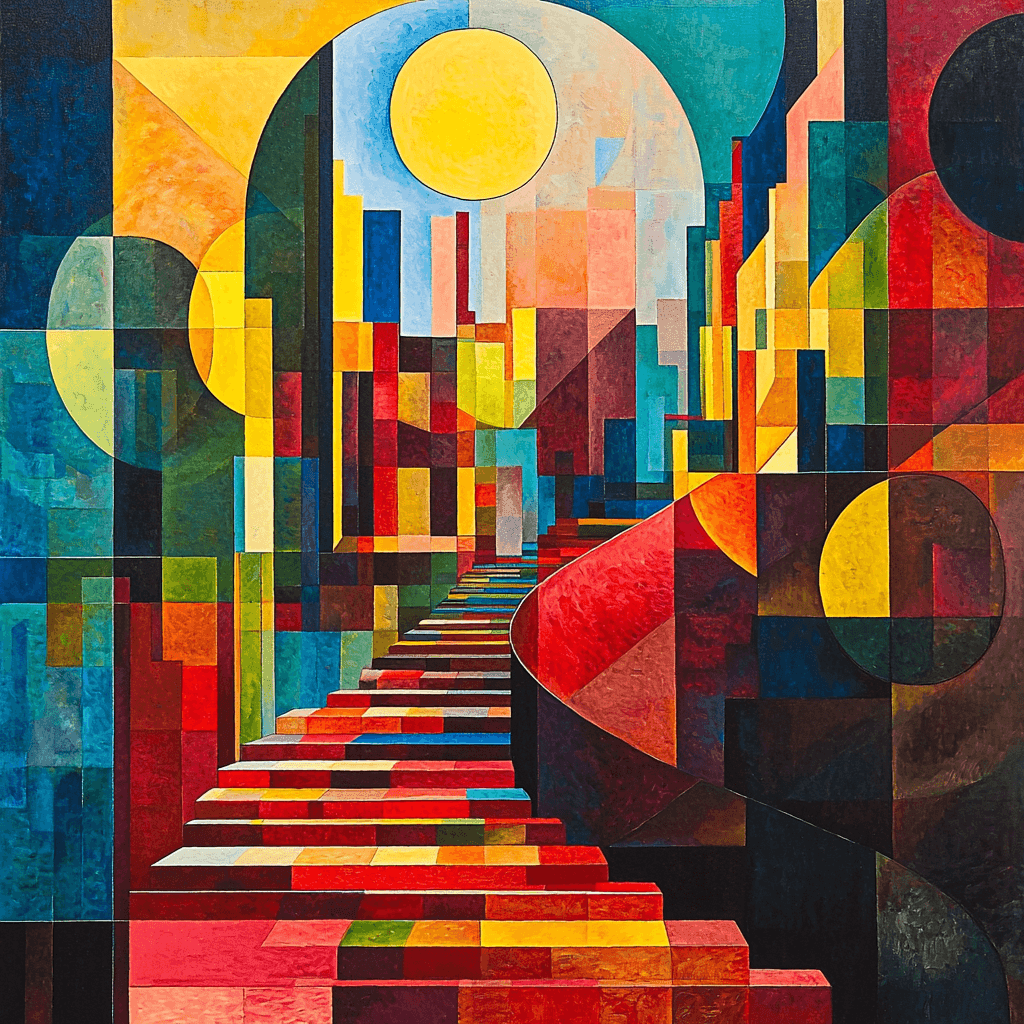 Wassily Kandinsky Inspired Colorful Urban Vibes DIY Paint By Numbers