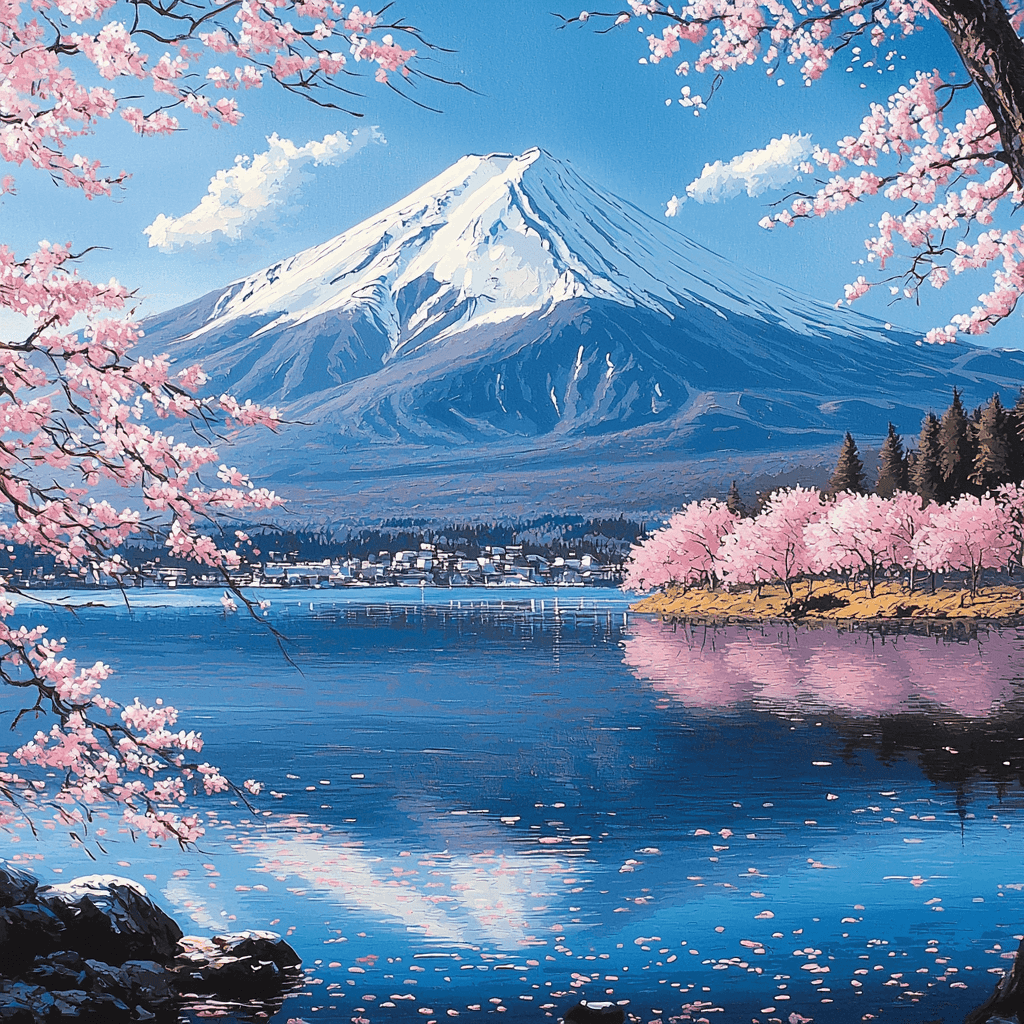 Mount Fuji - Honshu, Japan DIY Paint By Numbers