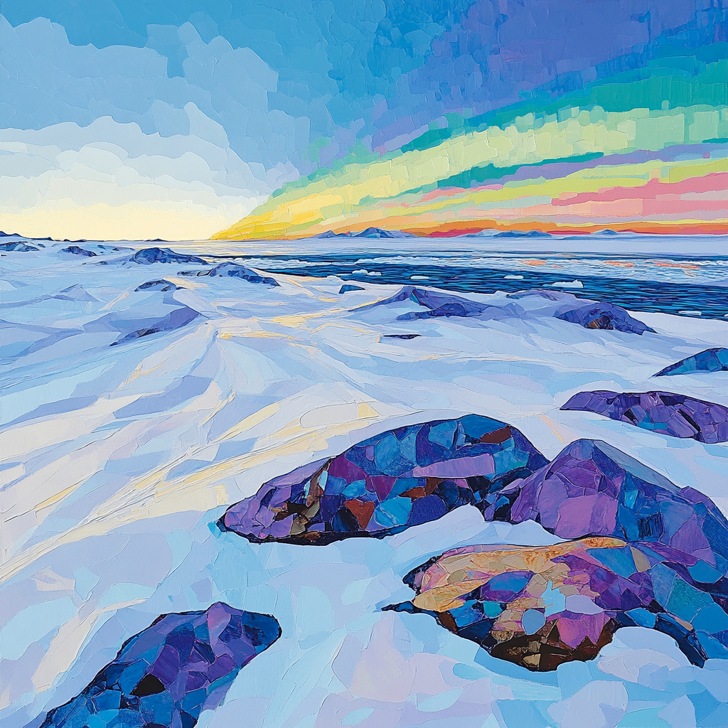 A.Y. Jackson Inspired Arctic Aurora Fields Painting by numbers kit
